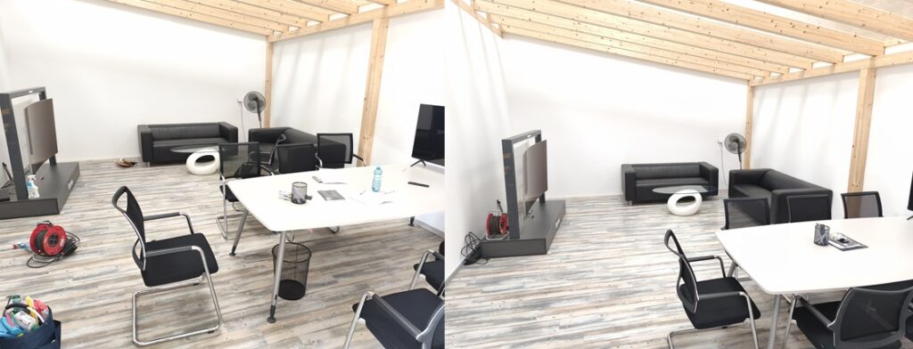 Büroreinigung vorher nachher