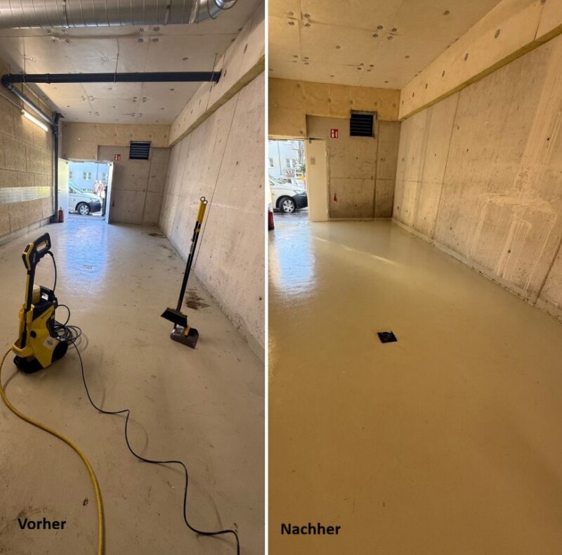 Lagerreinigung vorher nachher vergleich