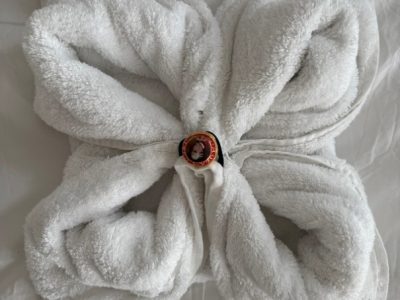 Handtuchblumen mit Mozartkugel